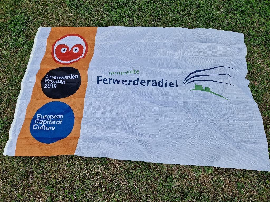 Vlag Ferwerderadiel 2018 nieuw 150x225cm, Ophalen of Verzenden, Nieuw