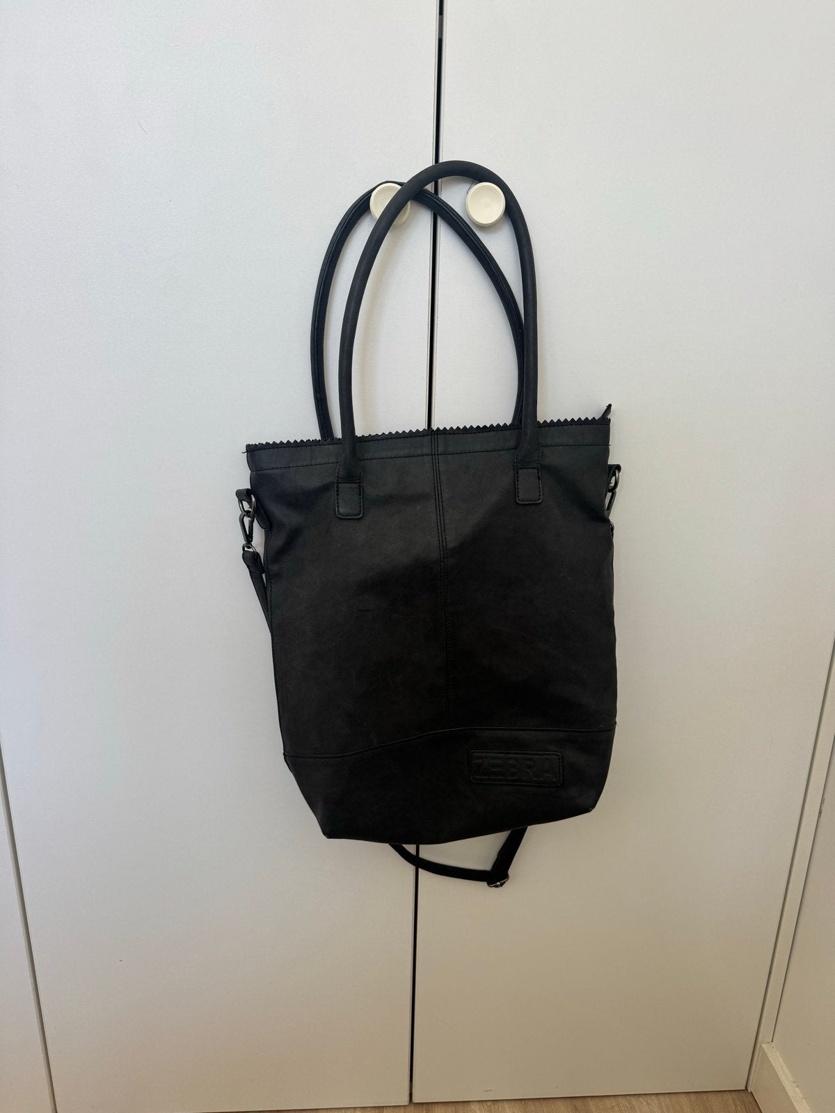 Zwarte Zebra Shopper - Gebruikt met lichte beschadiging, Ophalen of Verzenden, Gebruikt, Zwart, Shopper