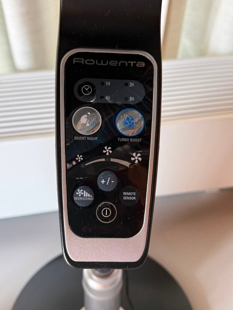 Rowenta VU5670F0 Turbo Silence Extreme statiefventilator, Ophalen, Zo goed als nieuw, Ventilator met afstandsbediening, Statiefventilator