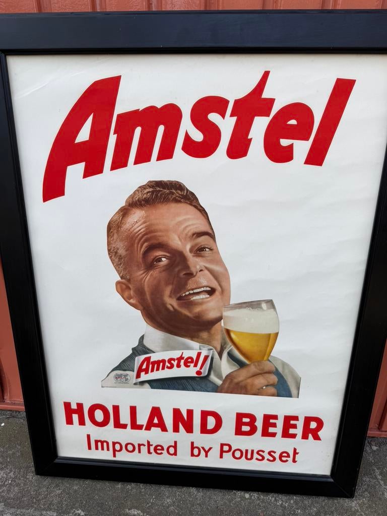 Amstel reclame poster, Ophalen, Reclamebord, Gebruikt, I