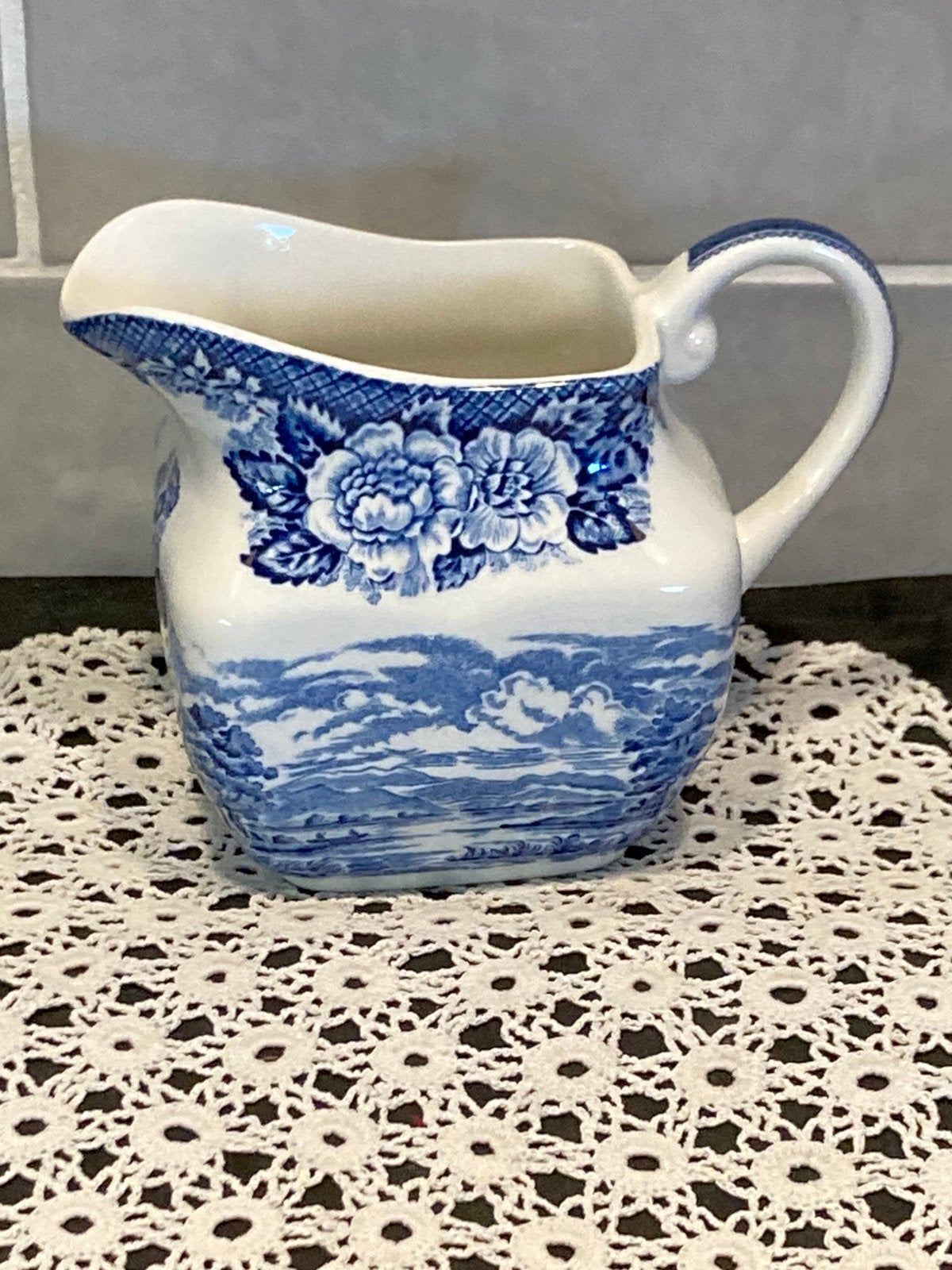 Engels melkkannetje, blauw (110326h), Ophalen of Verzenden