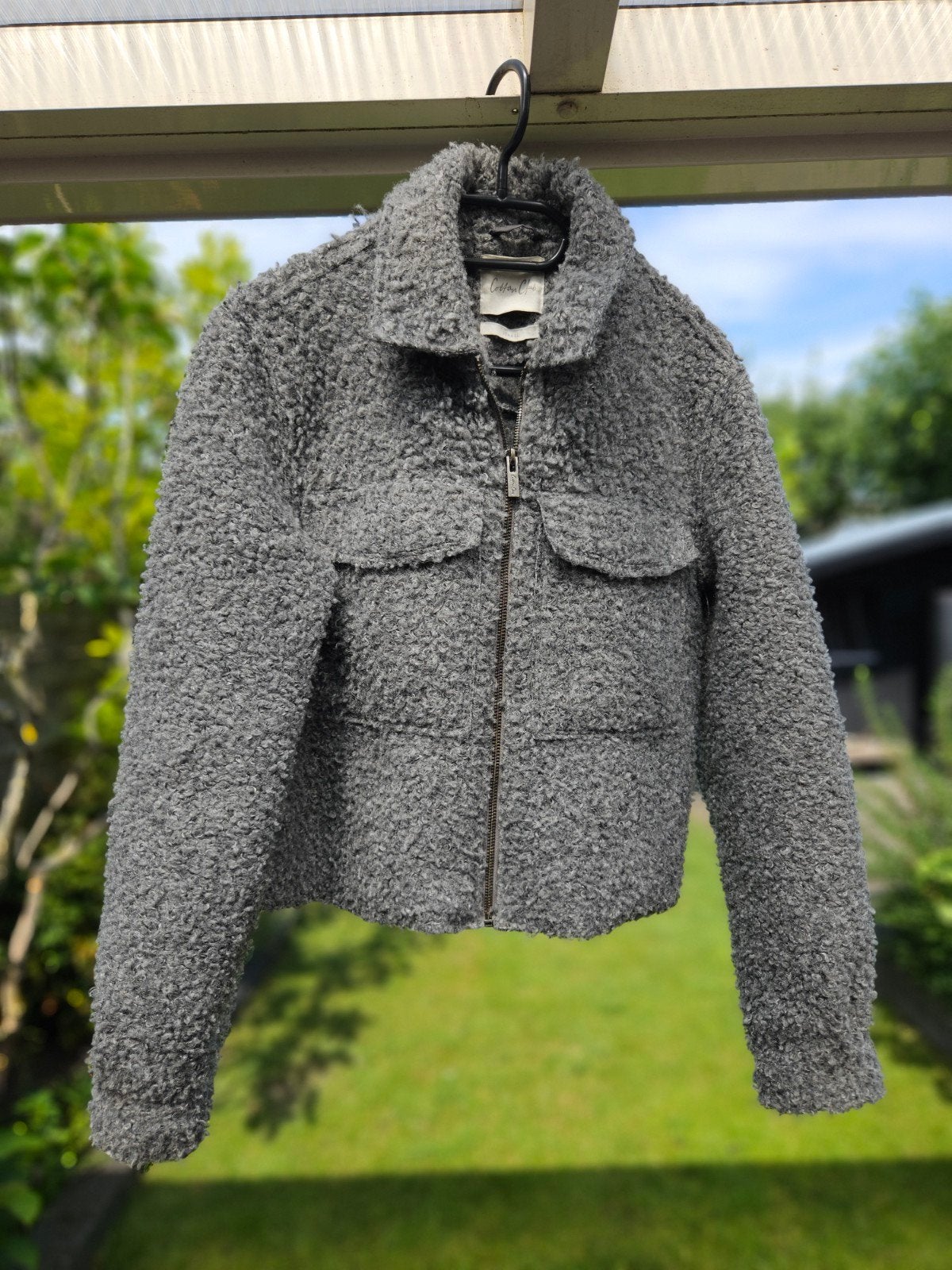 Cotton Club grijs teddy jasje XS, Kleding | Dames, Ophalen of Verzenden, Zo goed als nieuw, Grijs, Maat 34 (XS) of kleiner
