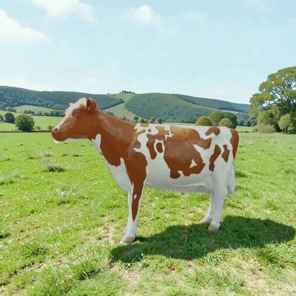 Polyester koe, Holstein Friesian koe beeld, koeien, runderen, Ophalen, Nieuw, Kunststof, Dierenbeeld