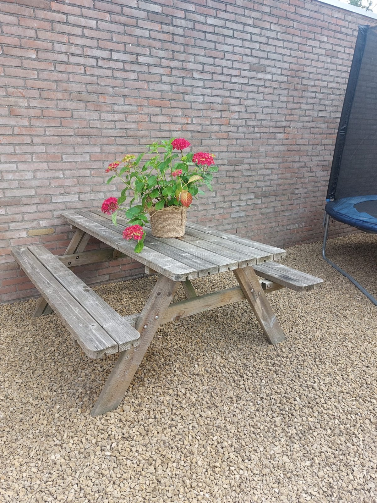 Picknick tafel GERESERVEERD, Ophalen, Zo goed als nieuw, Rechthoekig, Hout