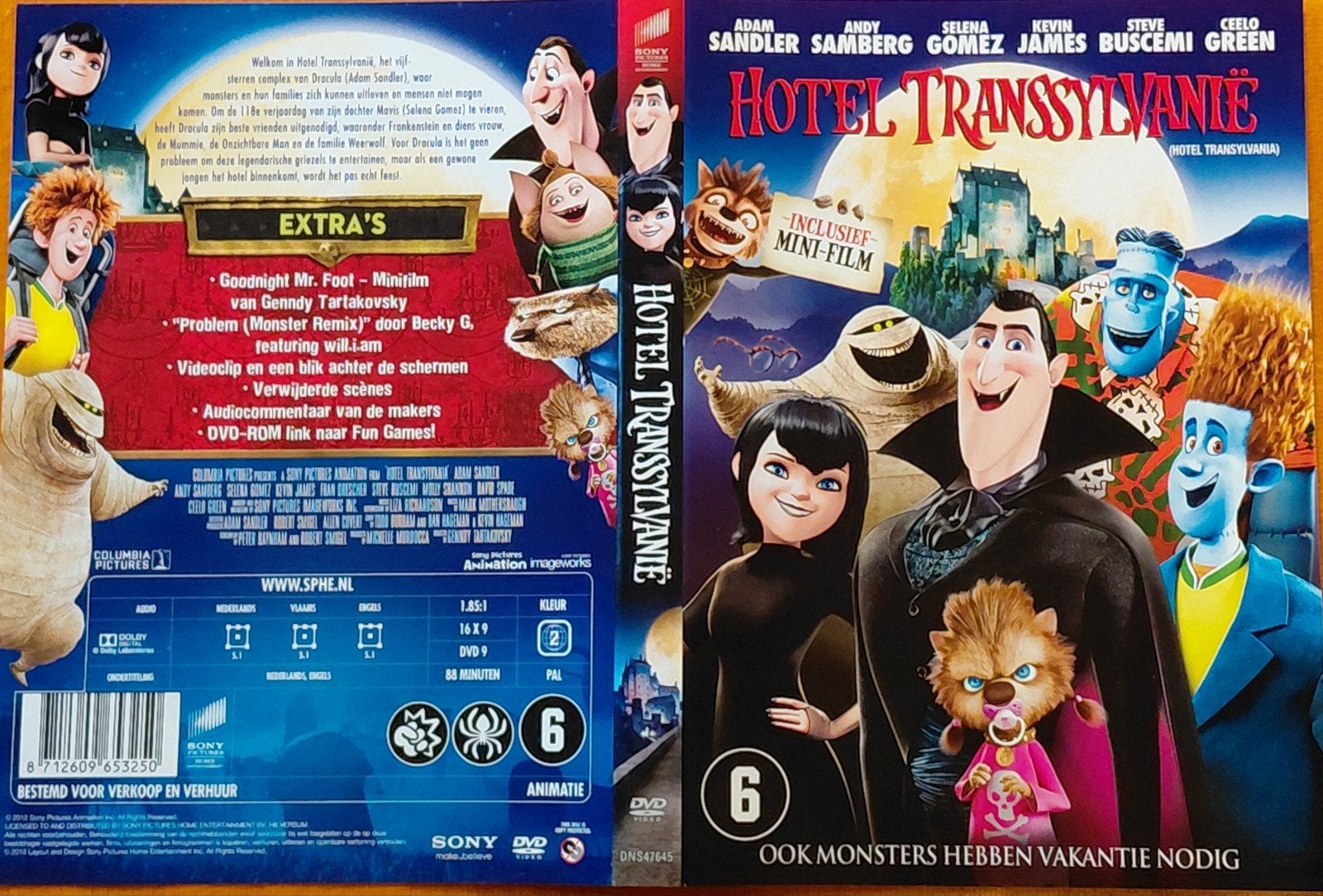 Hotel Transylvania DVD - Inclusief Mini-film, Gebruikt, Animatie, Amerikaans, Nederlands