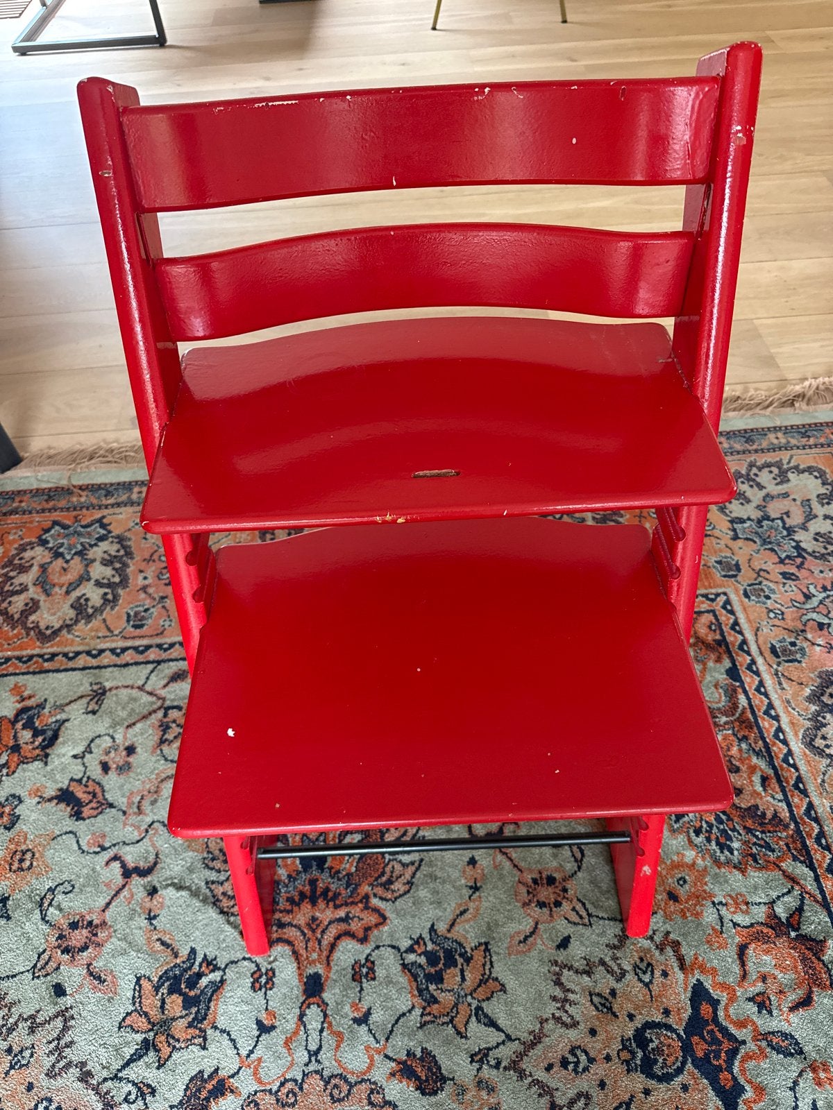 Rode Stokke Tripp Trapp meegroeistoel, Kinderen en Baby's, Ophalen, Gebruikt, Meegroeistoel, Aanschuifbaar
