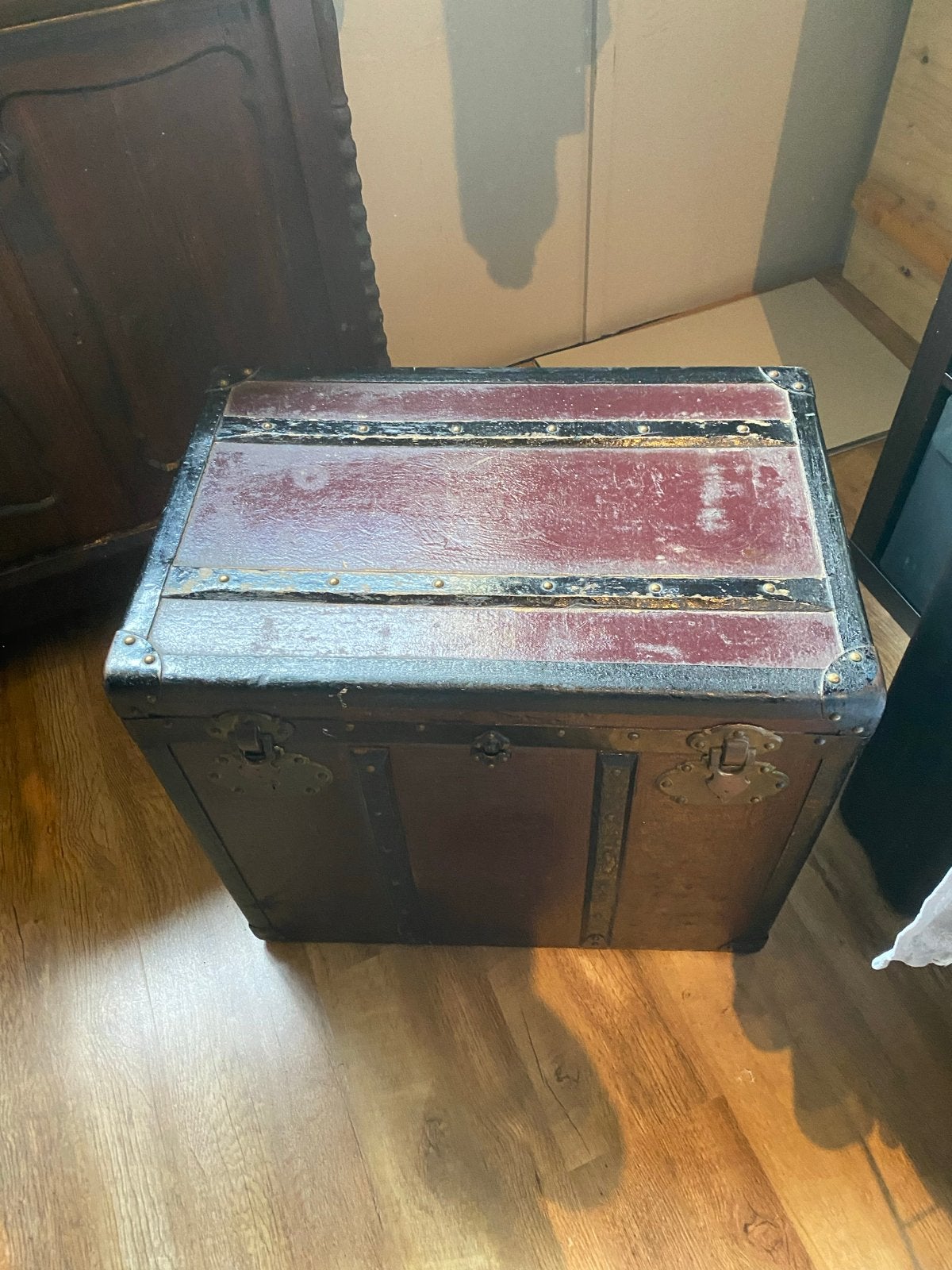 Antieke dekenkist / koffer - Vintage opbergkist, Ophalen, Gebruikt, 50 tot 100 cm, 50 tot 75 cm