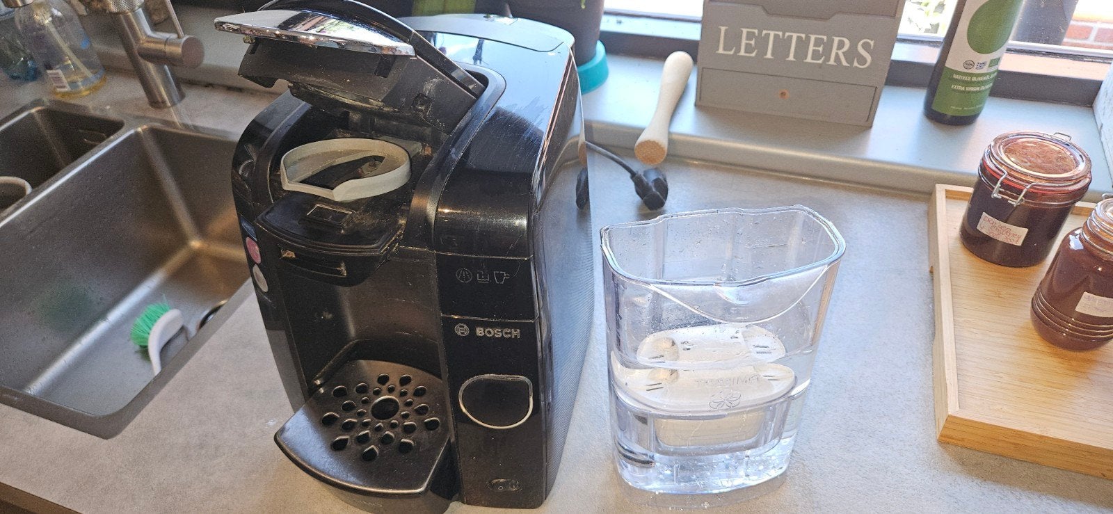 mooie Bosch Tossimo koffiemachine, Witgoed en Apparatuur, Koffiezetapparaten, Ophalen, Gebruikt, Koffiemachine, 1 kopje