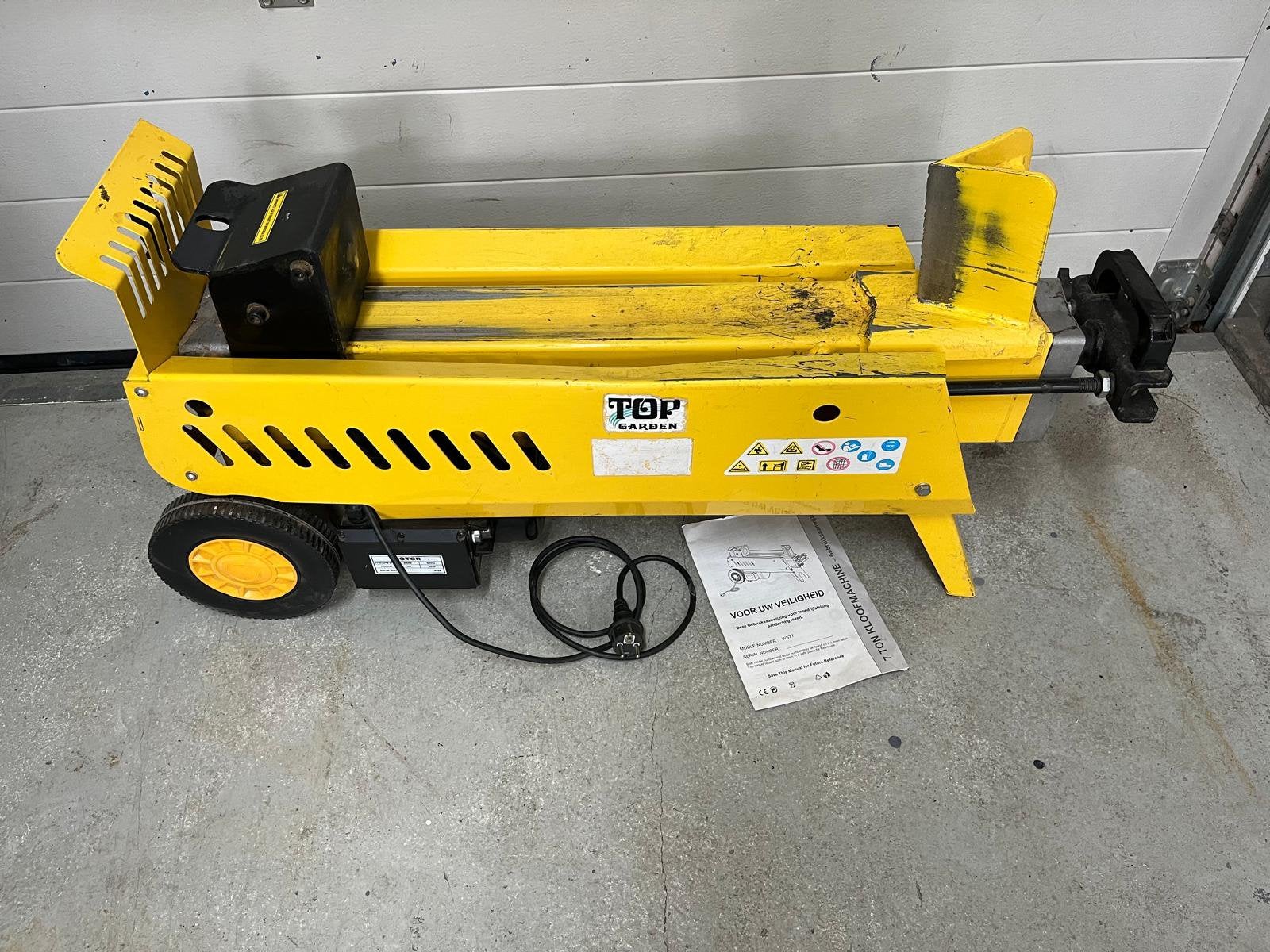 Houtklover 7 ton, Tuin en Terras, Kloofmachines, Ophalen, Gebruikt, Elektrisch, Liggend