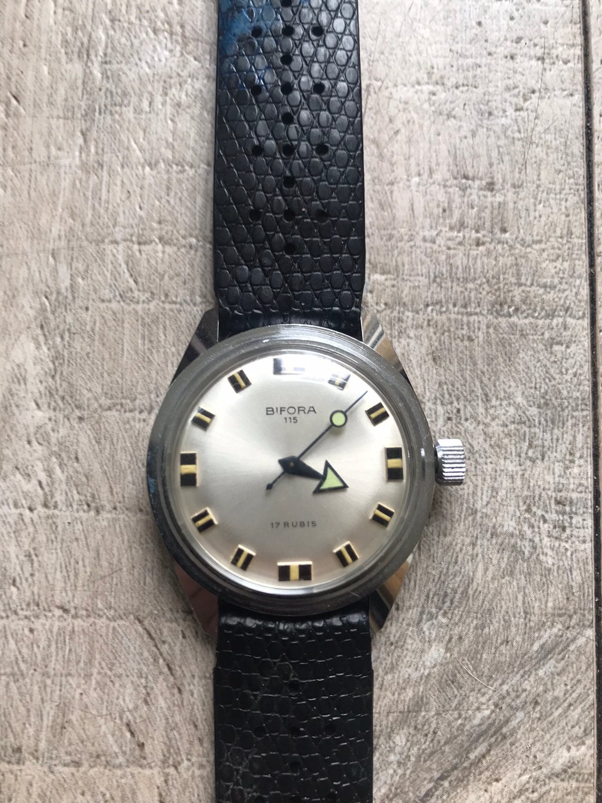 Bifora 115 Watch Opwind horloge., Overige merken, Staal, Polshorloge, Kunststof