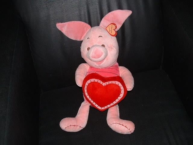 NICOTOY DISNEY VARKEN MET ROOD HART KNORRETJE UIT, Ophalen of Verzenden, Nieuw, Overige typen