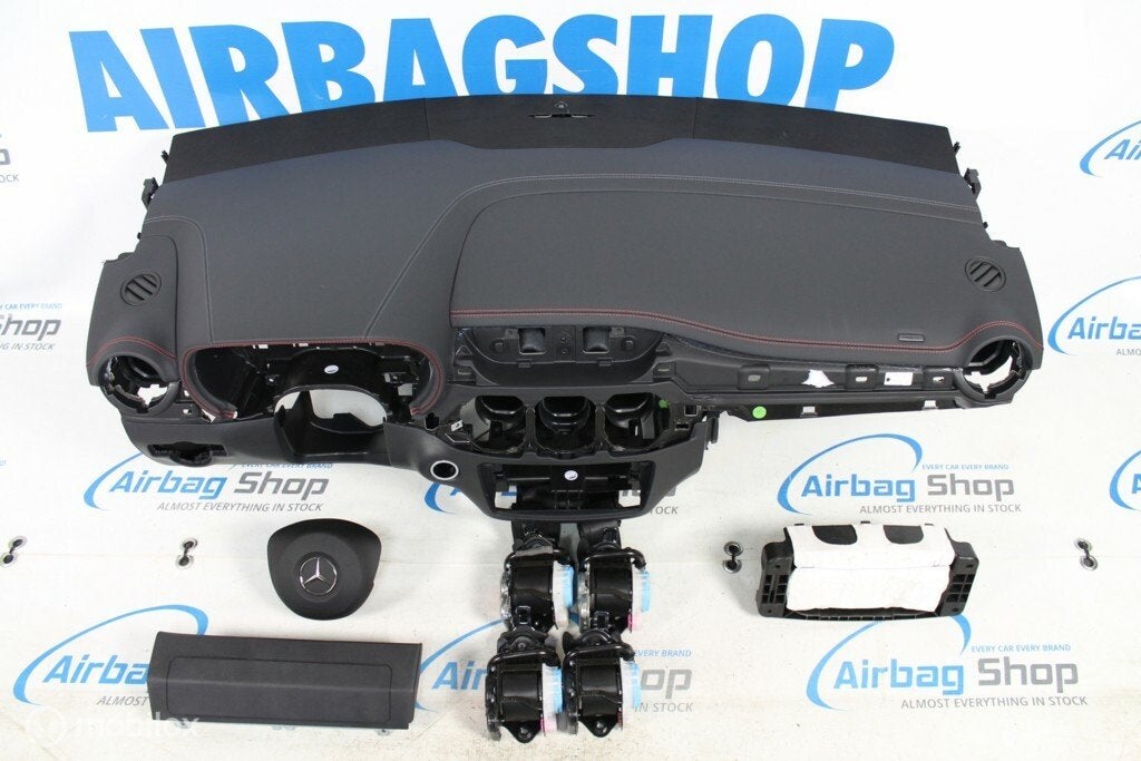 Airbag set - Dashboard grijs/rood stiksel MB B w246 AMG