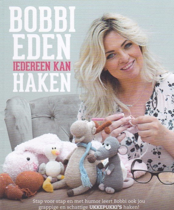 Bobbi Eden - Iedereen kan haken - Ukkipukki's haken, Hobby en Vrije tijd, Ophalen of Verzenden, Zo goed als nieuw, Haken, Patroon of Boek