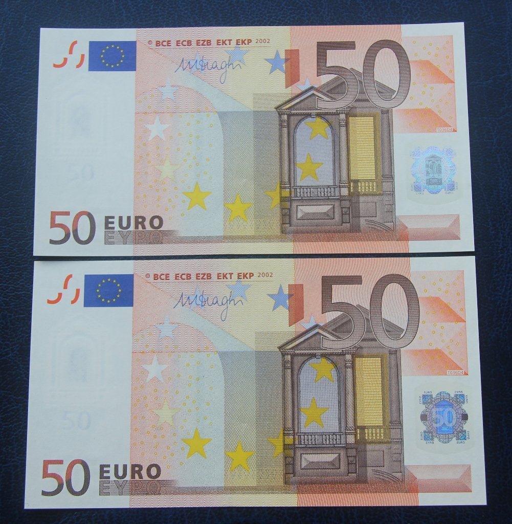 1x 50 euro 2002 Z 81213105447 (belgie) print TO36D4 UNC, Ophalen of Verzenden, Overige landen, 50 euro