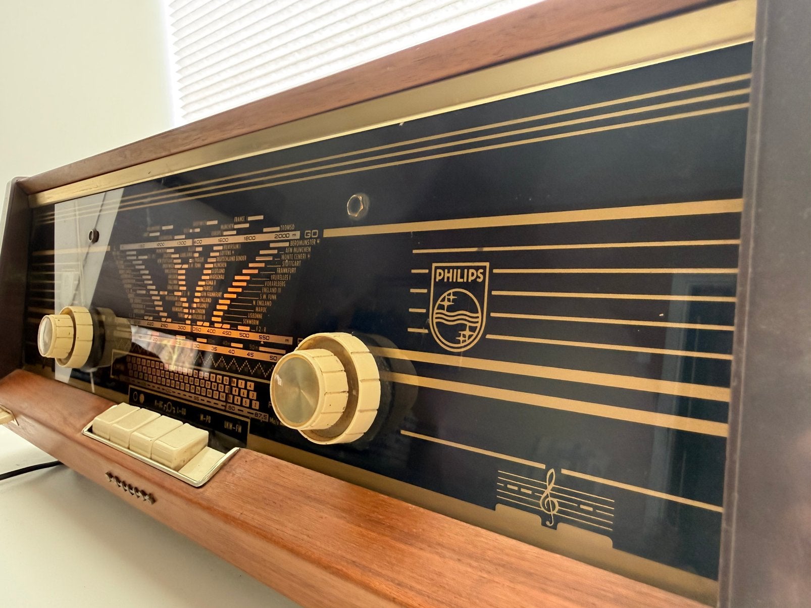 Werkende Philips B4X23A buizenradio (1962-1964) - Plano seri, Ophalen, Gebruikt, Radio