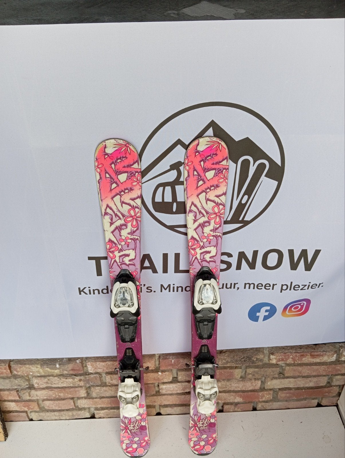 K2 Kinderski's 100cm - Gewaxt en Klaar voor Gebruik, Overige merken, Gebruikt, 100 tot 140 cm, Ophalen of Verzenden