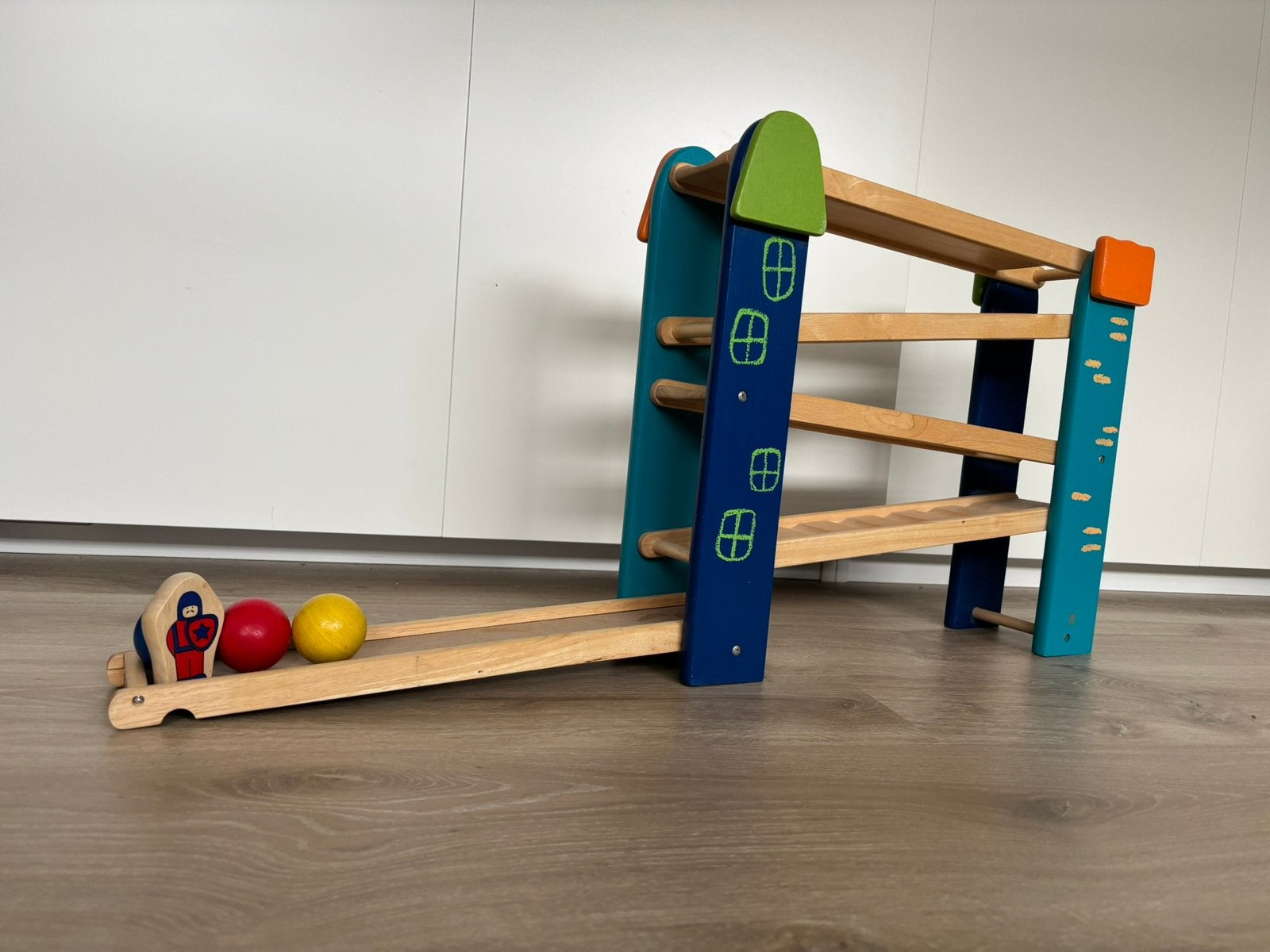 Knikkerbaan voor beginners, Kinderen en Baby's, Speelgoed | Houten speelgoed, Ophalen, Zo goed als nieuw