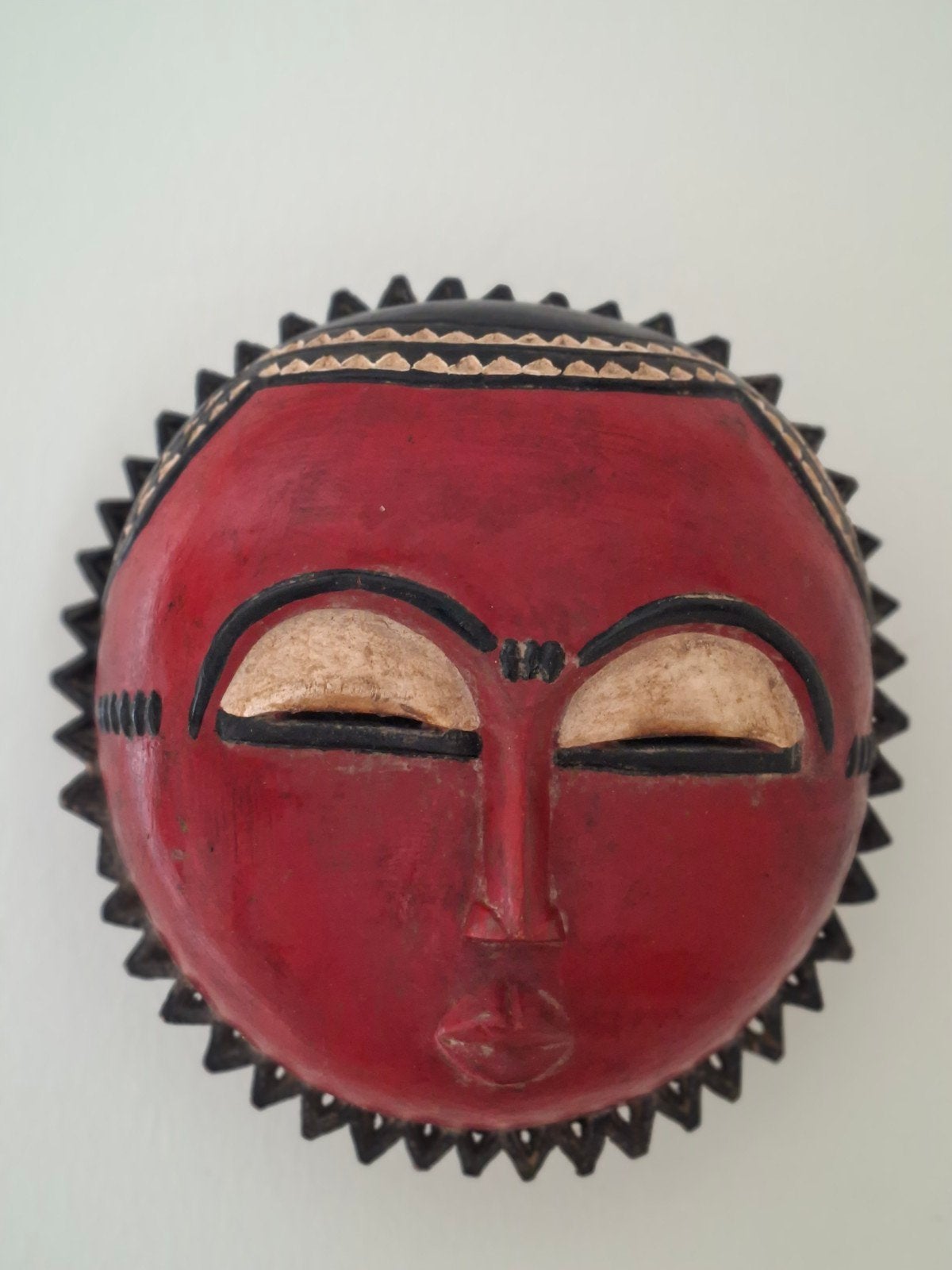 Sun mask -BAULE- Ivory Coast, Antiek en Kunst, Ophalen of Verzenden