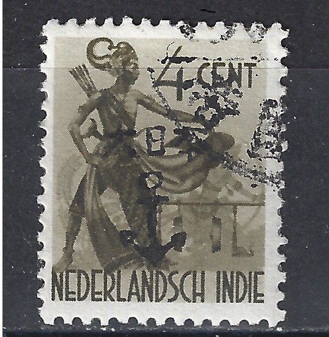Celebes ANKER opdruk 113z op 69 NU VEEL JAPANSE BEZETTING, Ophalen of Verzenden, Gestempeld, Nederlands-Indië