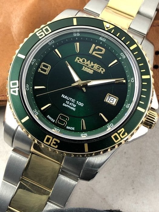 Roamer -Nautic 100- Swiss horloge, onberispelijke nieuwstaat, Overige merken, Staal, Staal, Polshorloge