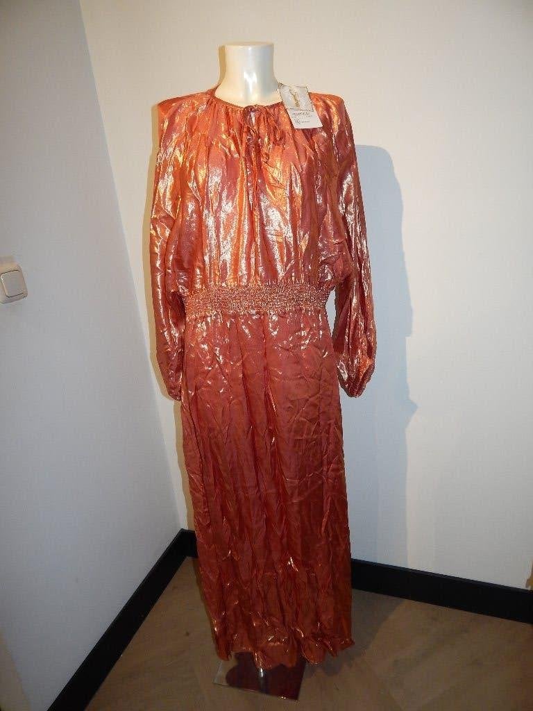 Sundress Nieuwe maxi dress koraal kleur glans nieuw XL/XXL, Verzenden, Maat 46/48 (XL) of groter, Nieuw, Oranje
