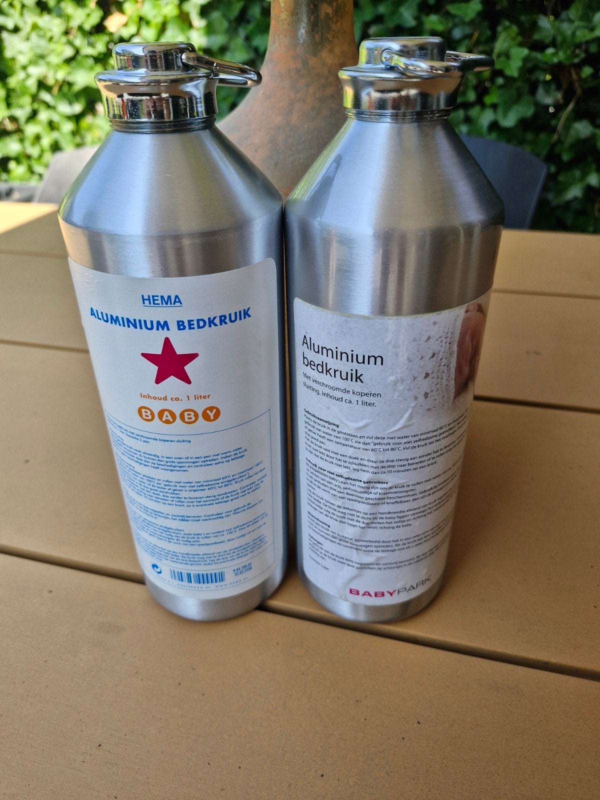 Aluminium Bedkruik - 1 Liter (2 stuks), Ophalen, Gebruikt