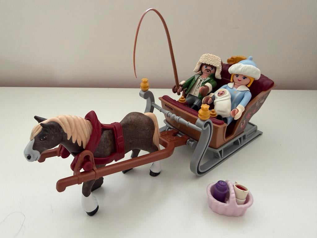 Playmobil Spirit Slee met Paard en Familie 70397, Ophalen of Verzenden, Zo goed als nieuw, Complete set