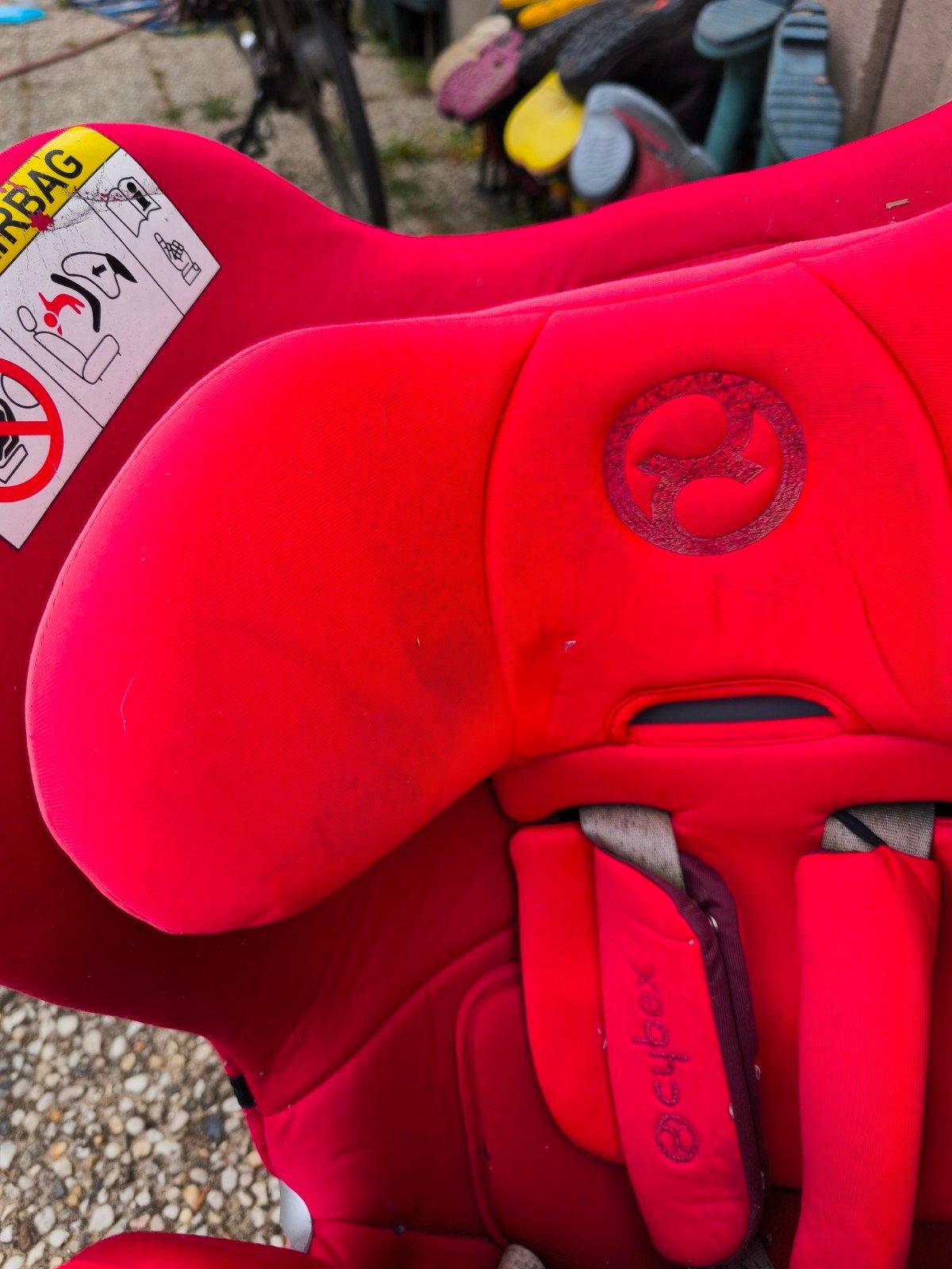 Cybex 360 autostoel - Rood met vocht schade, Gebruikt, 0 t/m 18 kg, Ophalen, Overige merken