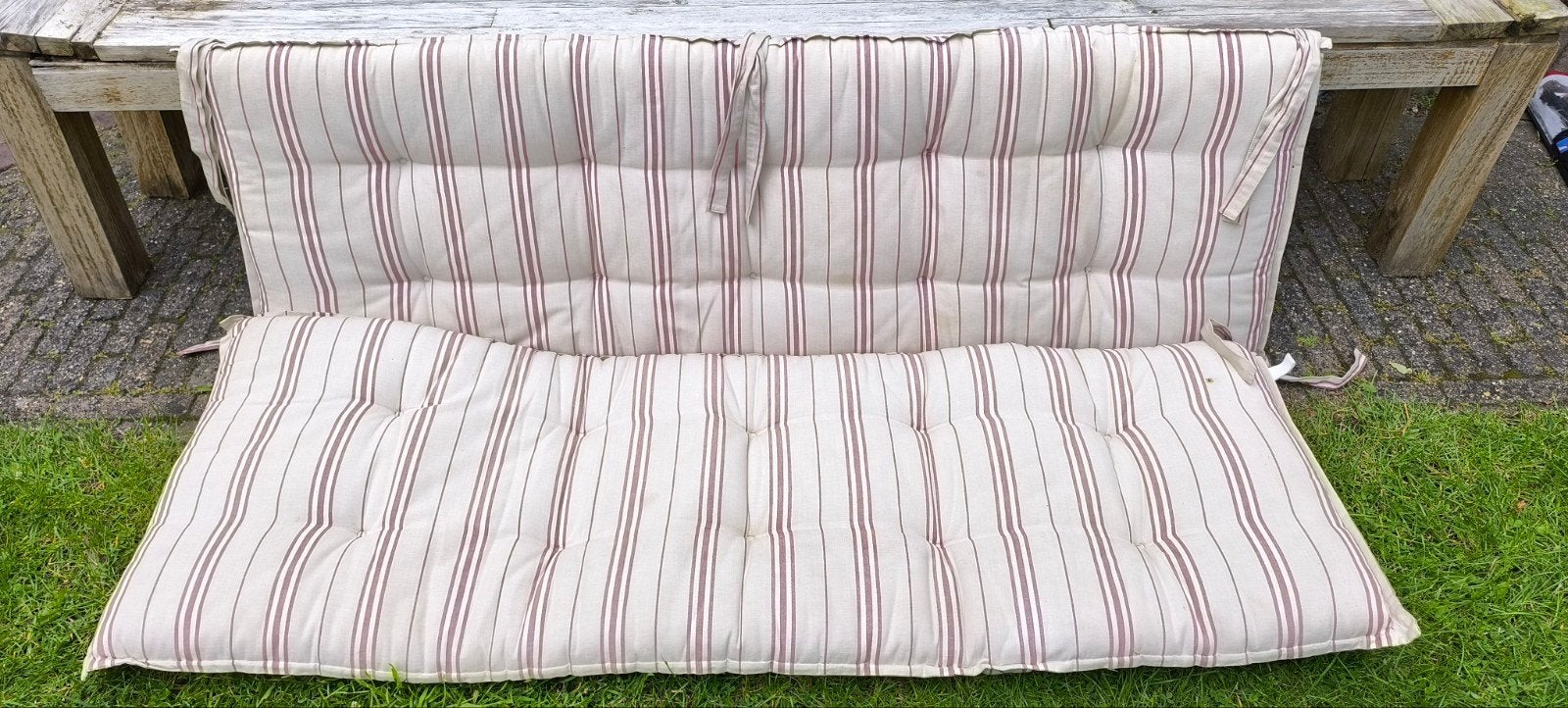 Tuinbank kussens., Tuin en Terras, Ophalen, Gebruikt