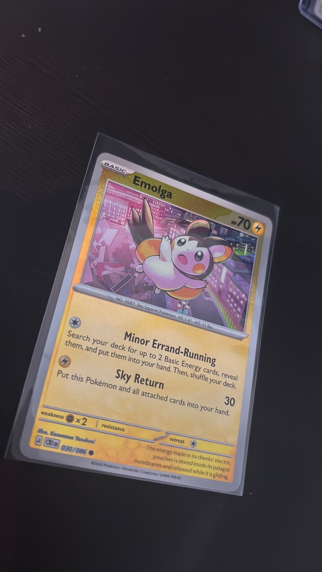 Emolga reverse holo 030/086 Pokémon Chaos Rising, Hobby en Vrije tijd, Verzamelkaartspellen | Pokémon, Ophalen of Verzenden, Zo goed als nieuw