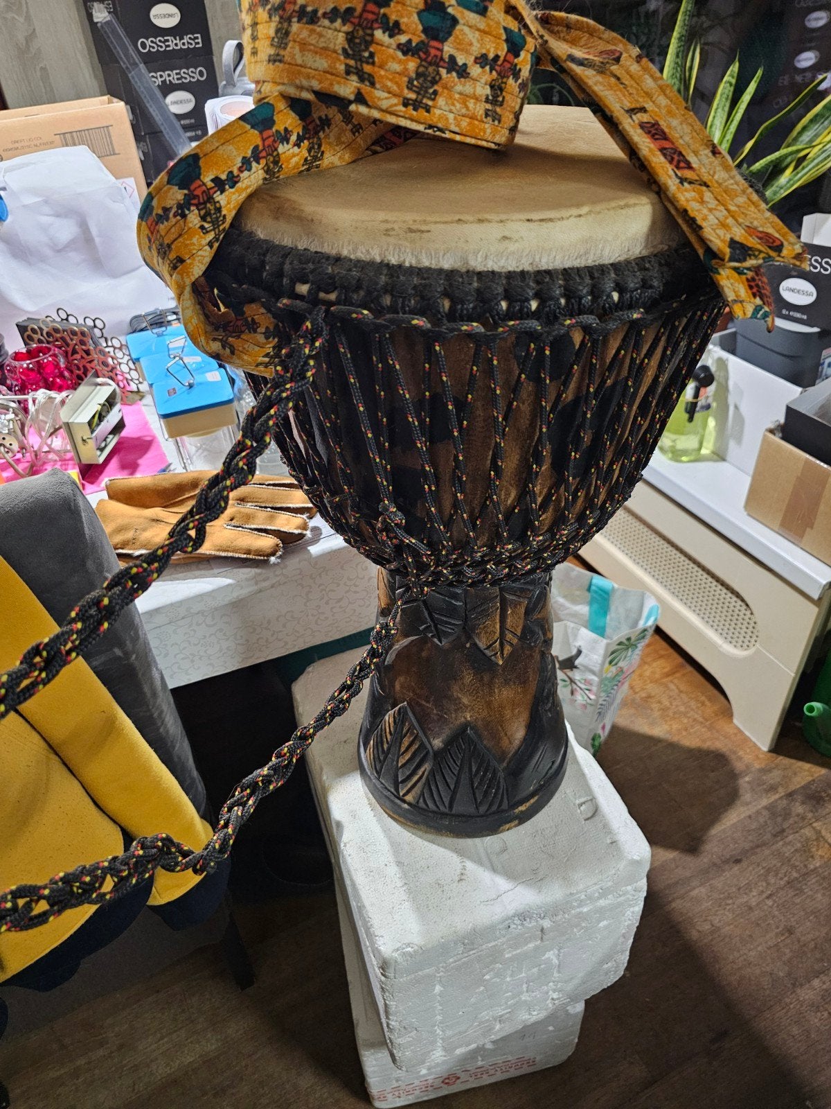 Djembe met draagband, Ophalen, Gebruikt, Trommel