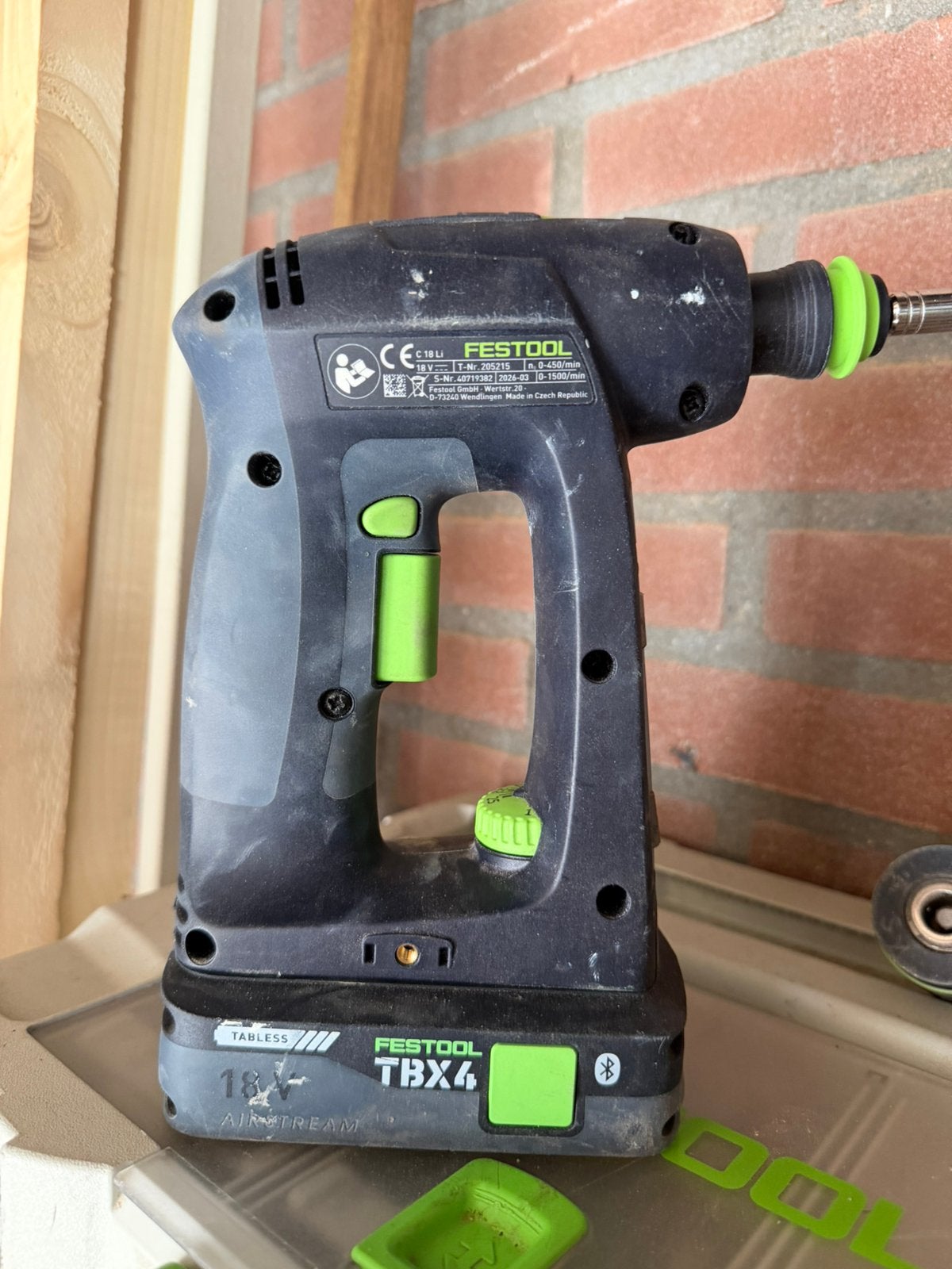 Festool c18, Doe-het-zelf en Verbouw, Gereedschap | Boormachines, Ophalen of Verzenden, Zo goed als nieuw, Boor- en Schroefmachine