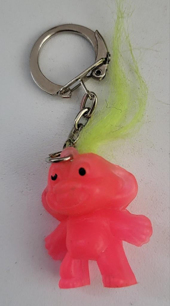 Leuke roze sleutelhanger met trol figuurtje, Ophalen of Verzenden, Gebruikt, Knuffel of Figuurtje