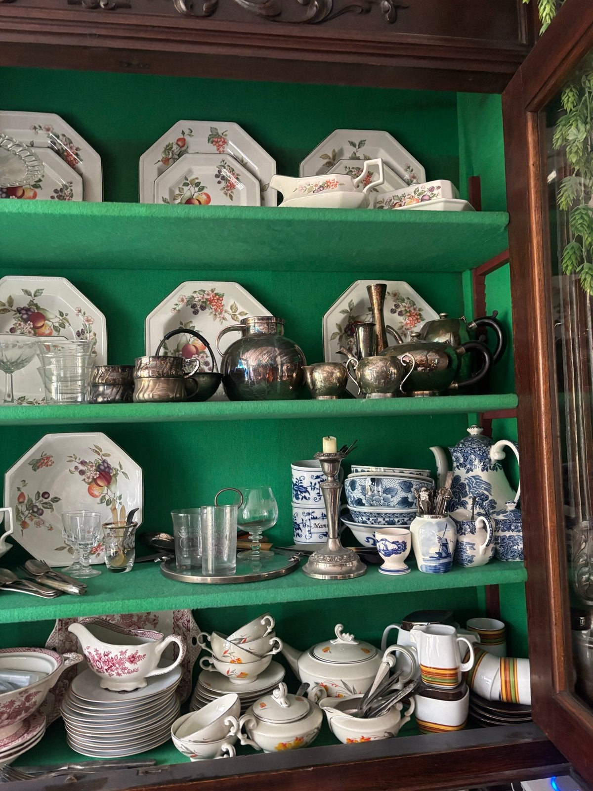 Diverse Antieke Serviescollectie - Porselein, Metaal, Glas, Ophalen