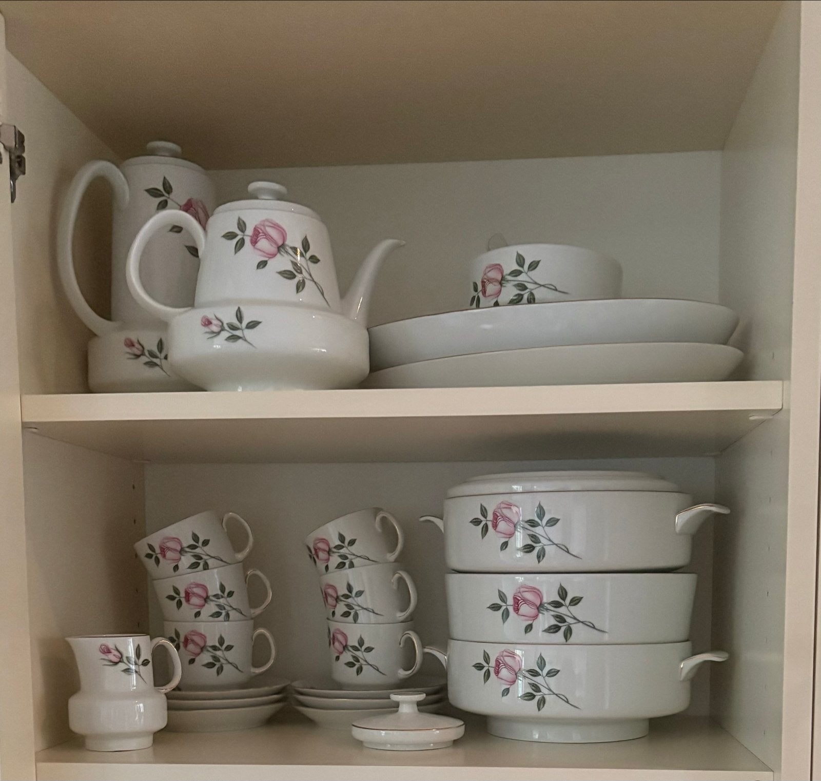 Scherzer servies met rozenmotief - Compleet, Ophalen, Gebruikt, Overige merken, Klassiek