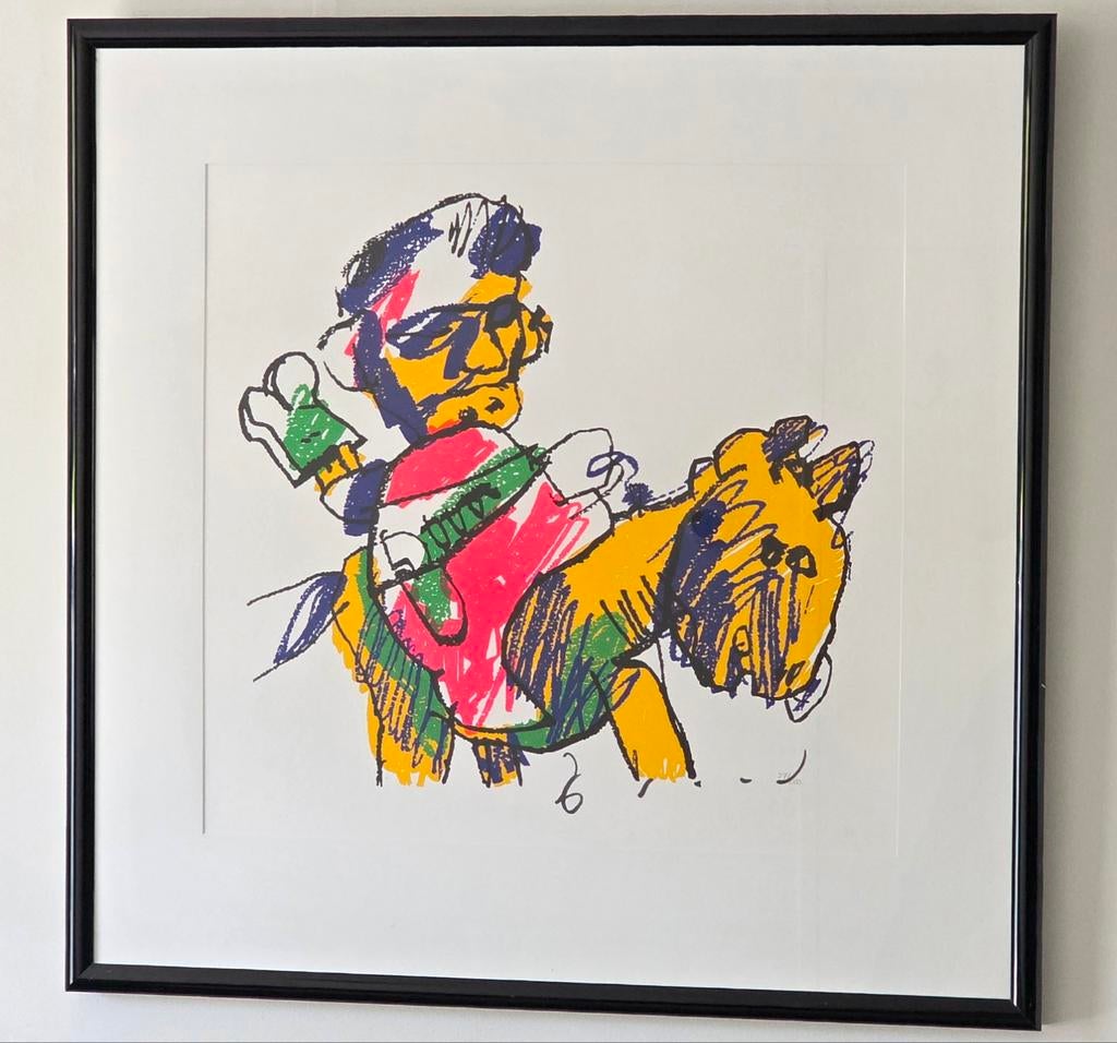 Herman Brood - Man met Paard - 27/200 - Handgesigneerd, Ophalen of Verzenden