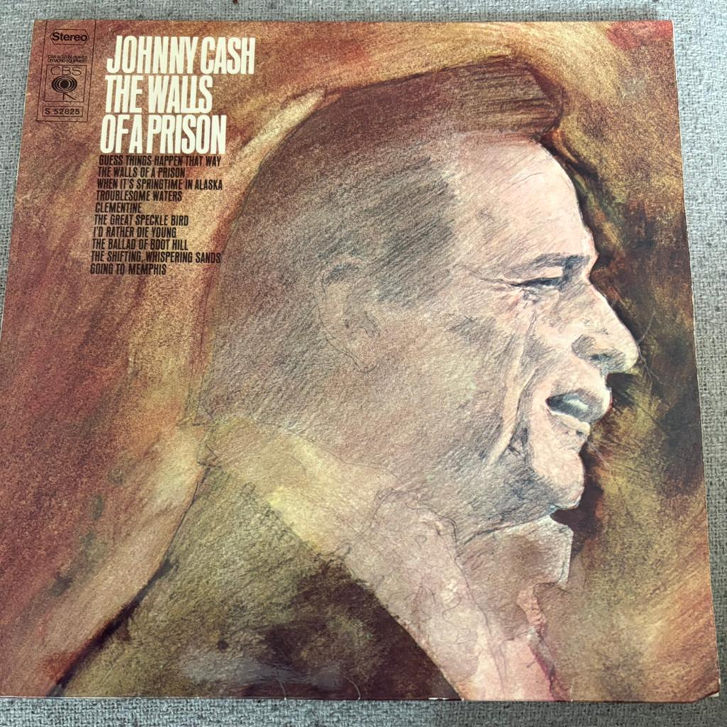 Lp vinyl Johnny Cash - The walls of a prison, Ophalen of Verzenden, Gebruikt, 12 inch