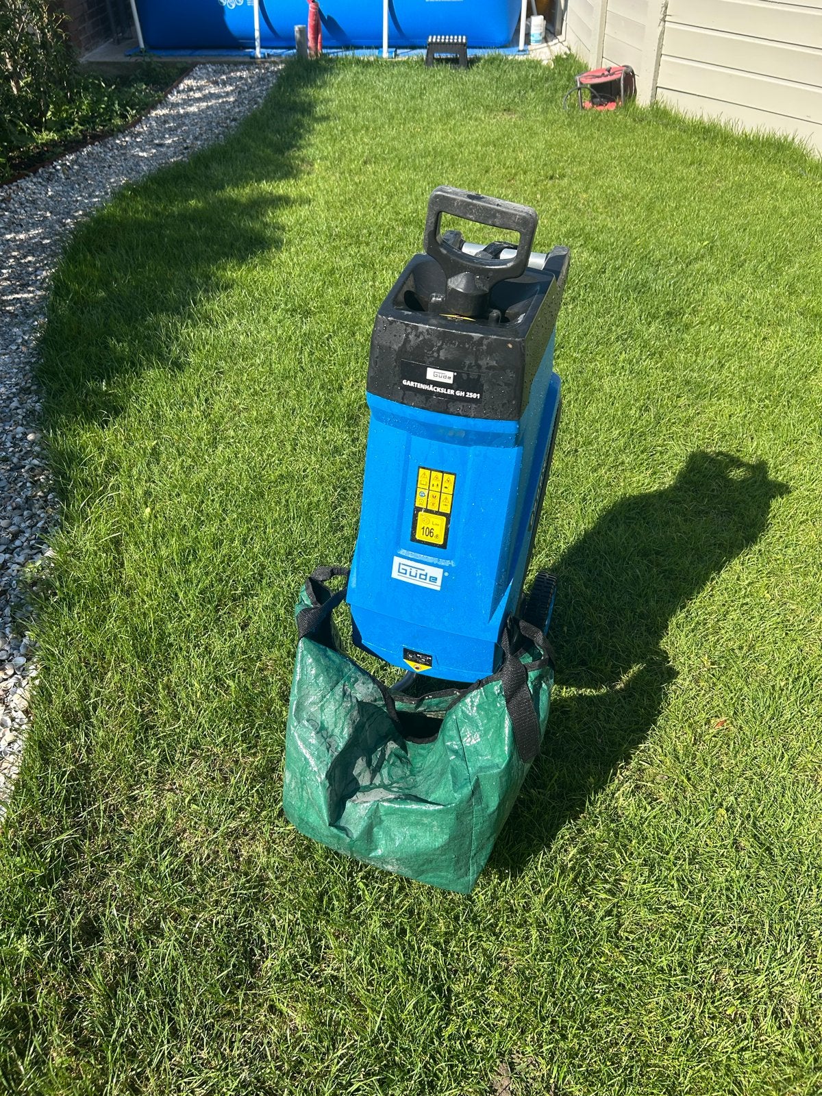 Güde GH 2501 Elektrische Hakselaar 2500W, Ophalen, Zo goed als nieuw, Elektrisch, Met opvangzak