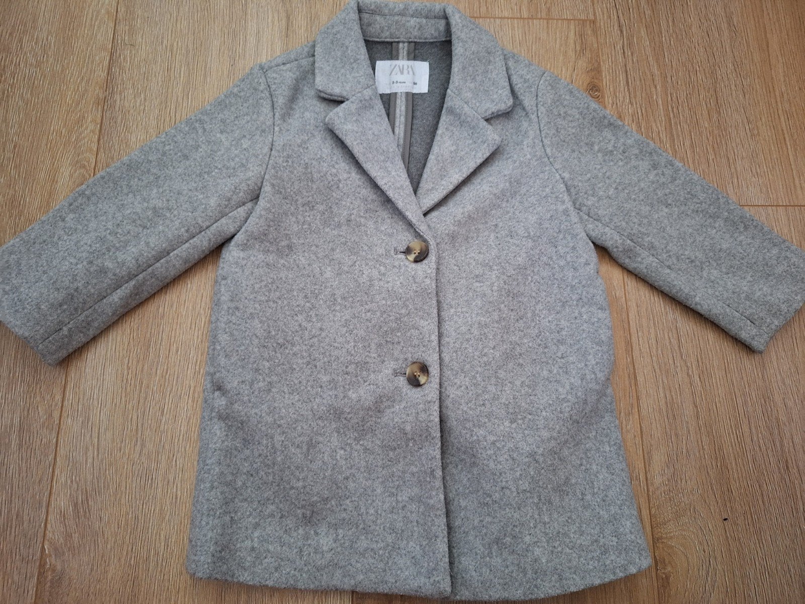 Mooie grijze parka / najaarsjas Zara maat 98!, Gebruikt, Meisje, Ophalen of Verzenden, Zara