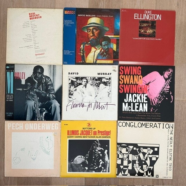 9 x jazz vinyl elpee, Cd's en Dvd's, Vinyl | Pop, Gebruikt, Overige genres, LP, Inclusief binnenhoes, Originele persing, Reissue