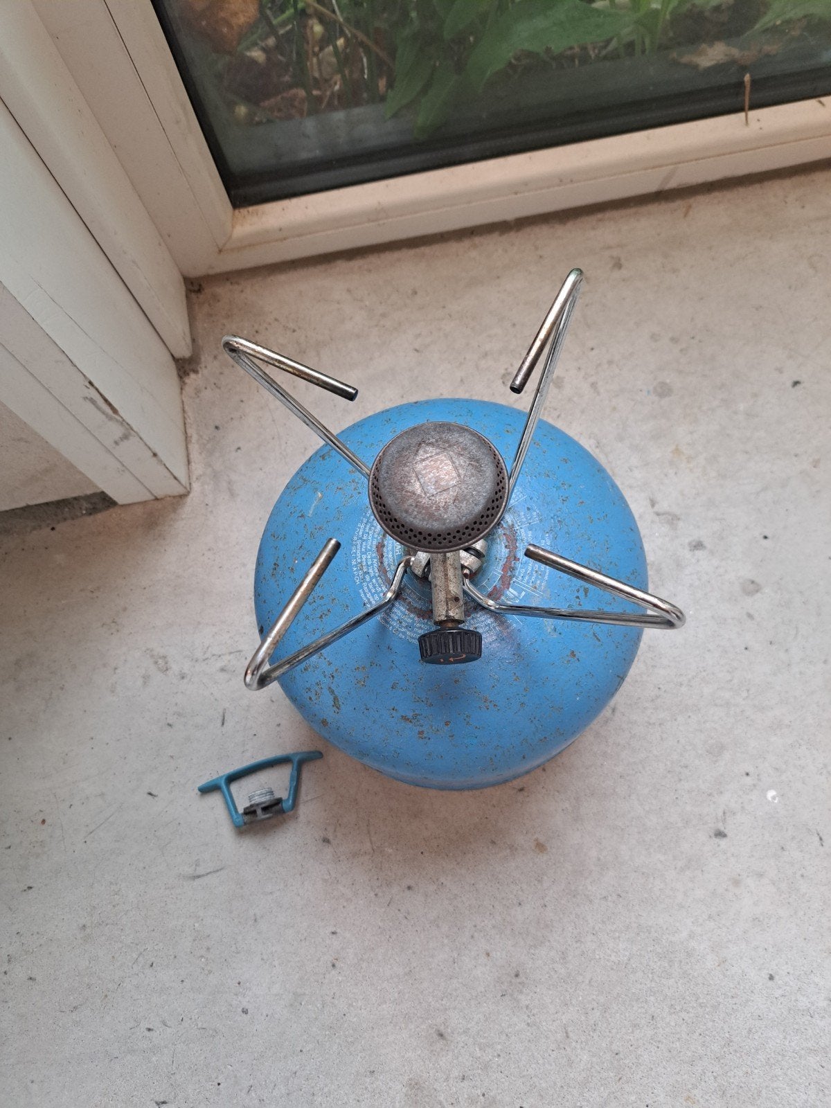 camping gaz middenmaat 1.9 kg, Ophalen, Gebruikt