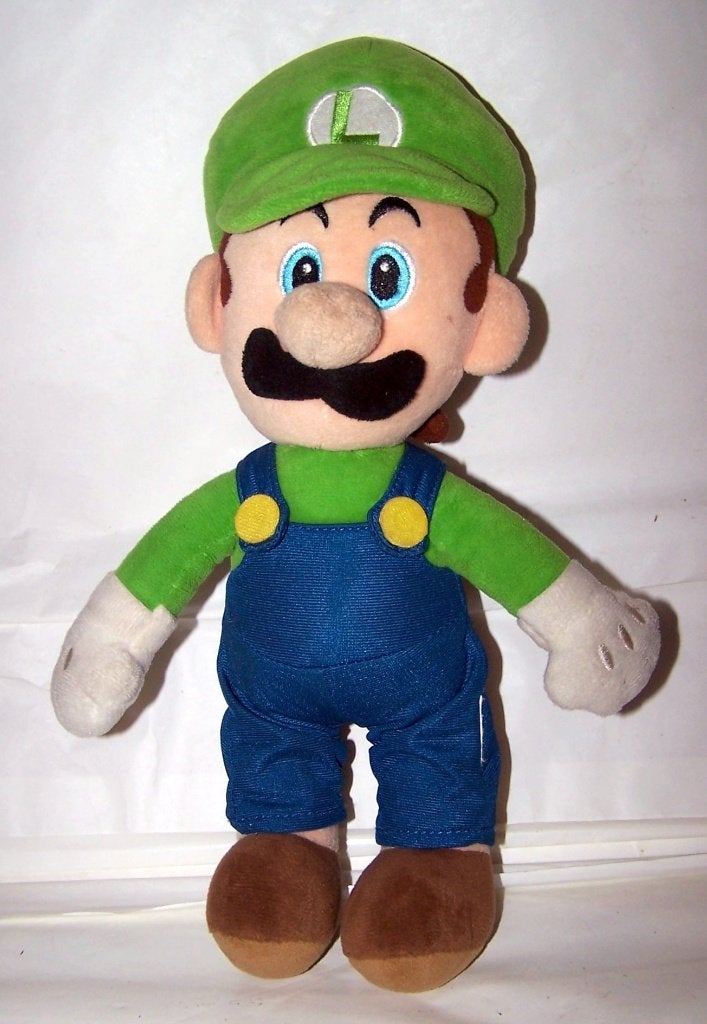 Mooie knuffel Luigi. 35cm. Izgs., Overige typen, Zo goed als nieuw, Nintendo, Middelgroot (20 tot 80 cm)