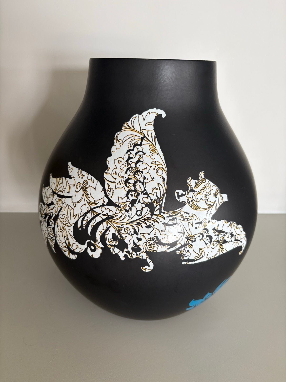 Hella Jongerius IKEA PS Jonsberg vaas - Zwart met decor, Ophalen