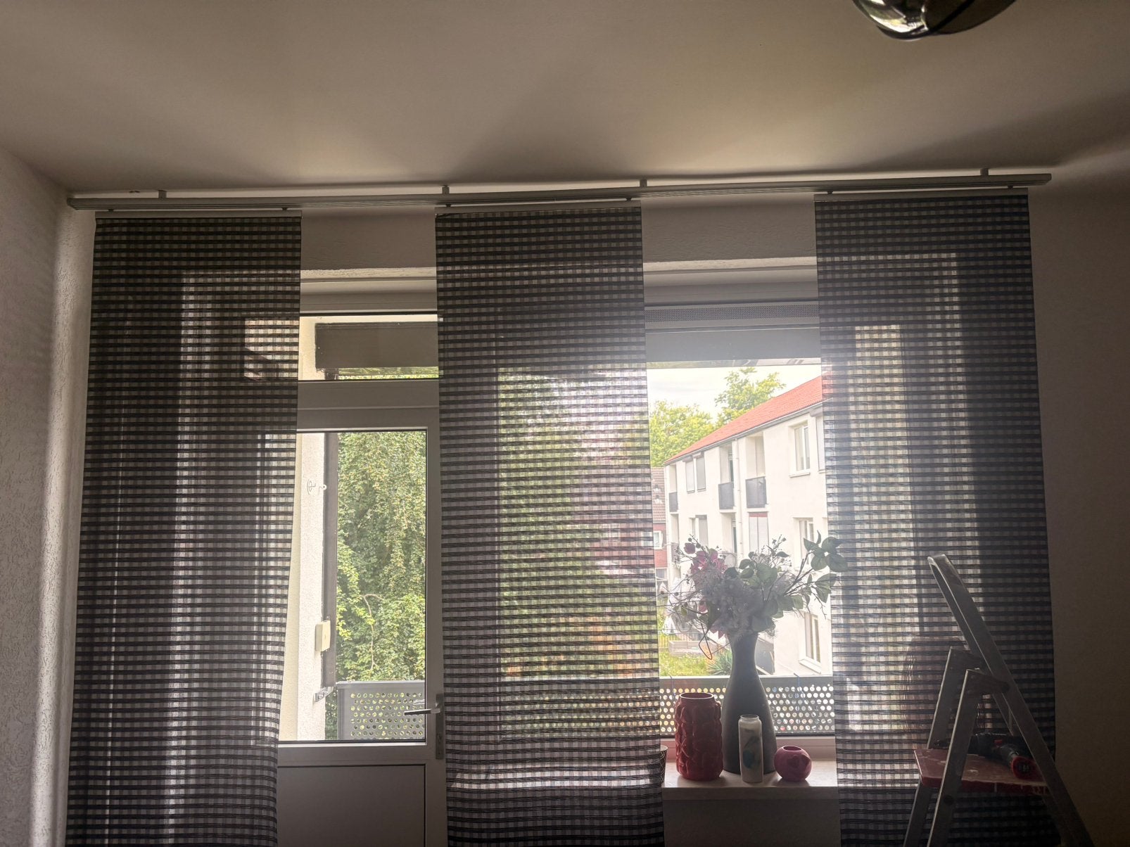 Paneel gordijn antraciet, Ophalen, Zo goed als nieuw