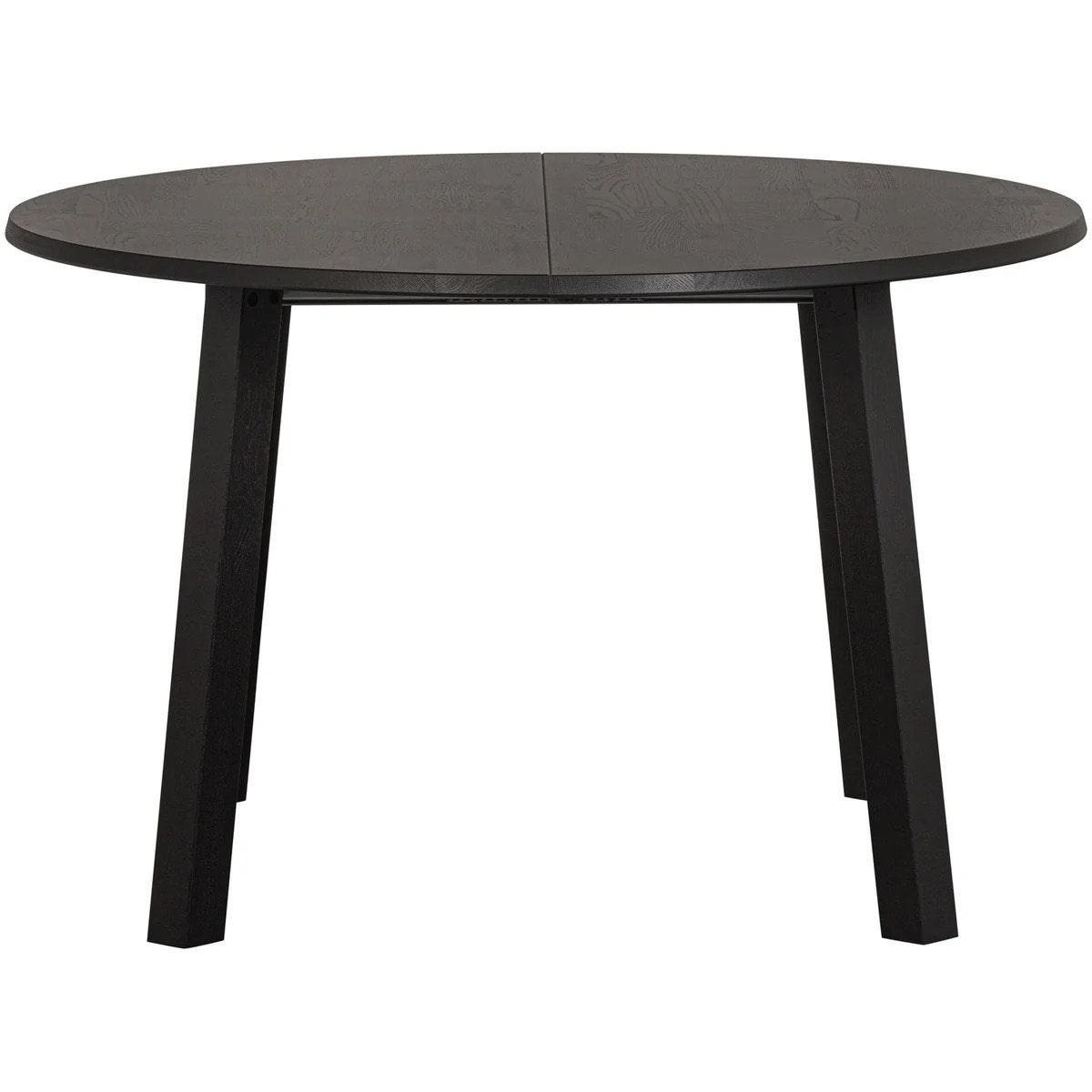 Woood uitschuifbare eettafel rond eiken blacknight