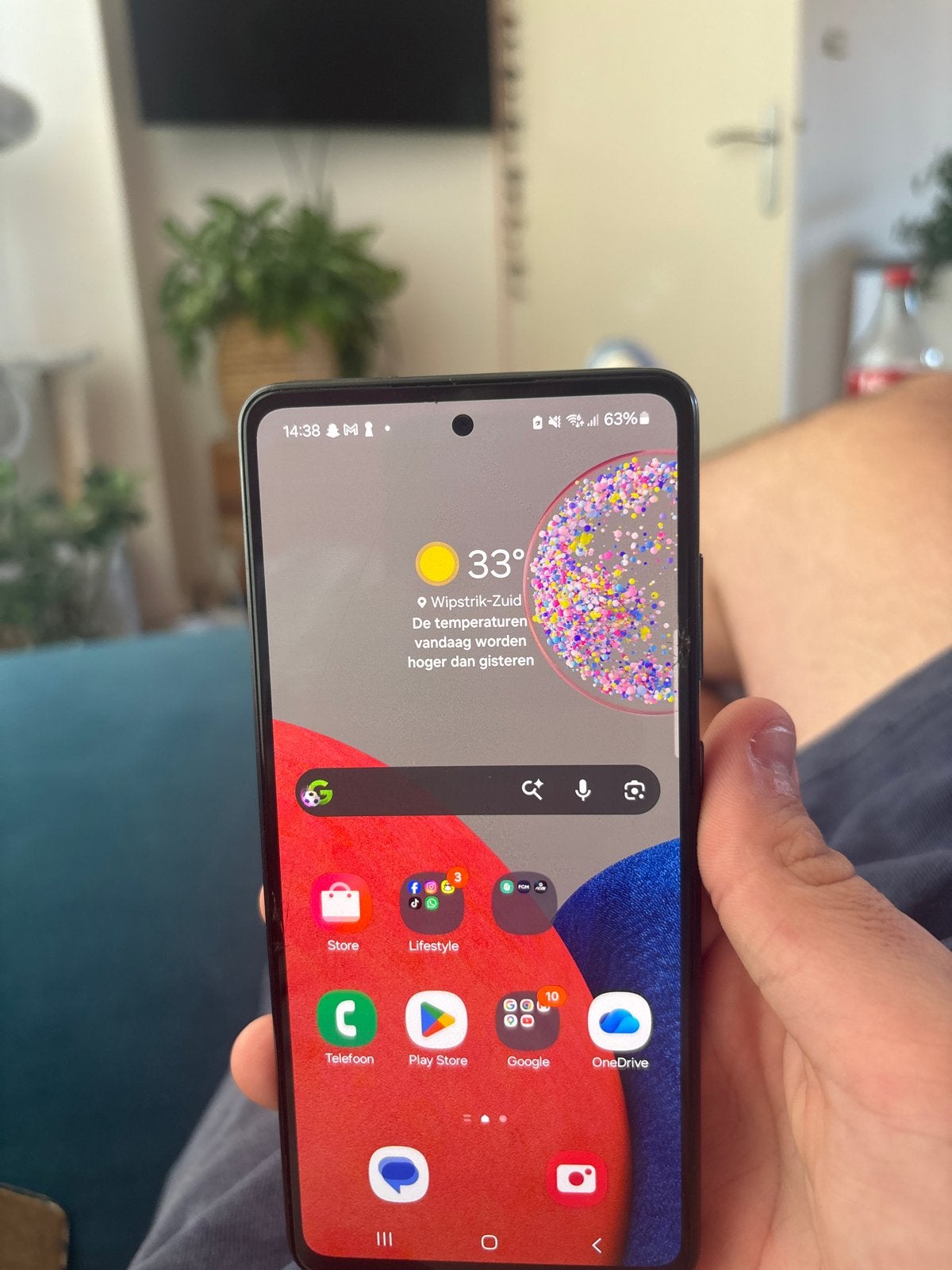 Samsung Galaxy A52s 5G - Kleine barst in scherm, Telecommunicatie, Mobiele telefoons | Samsung, Ophalen, Gebruikt, Zwart, Touchscreen