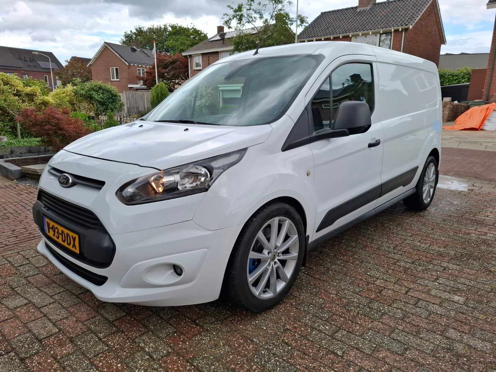 Ford transit connect 2014 1.6 benzine automaat, Stof, 4 cilinders, 1600 cc, Wit