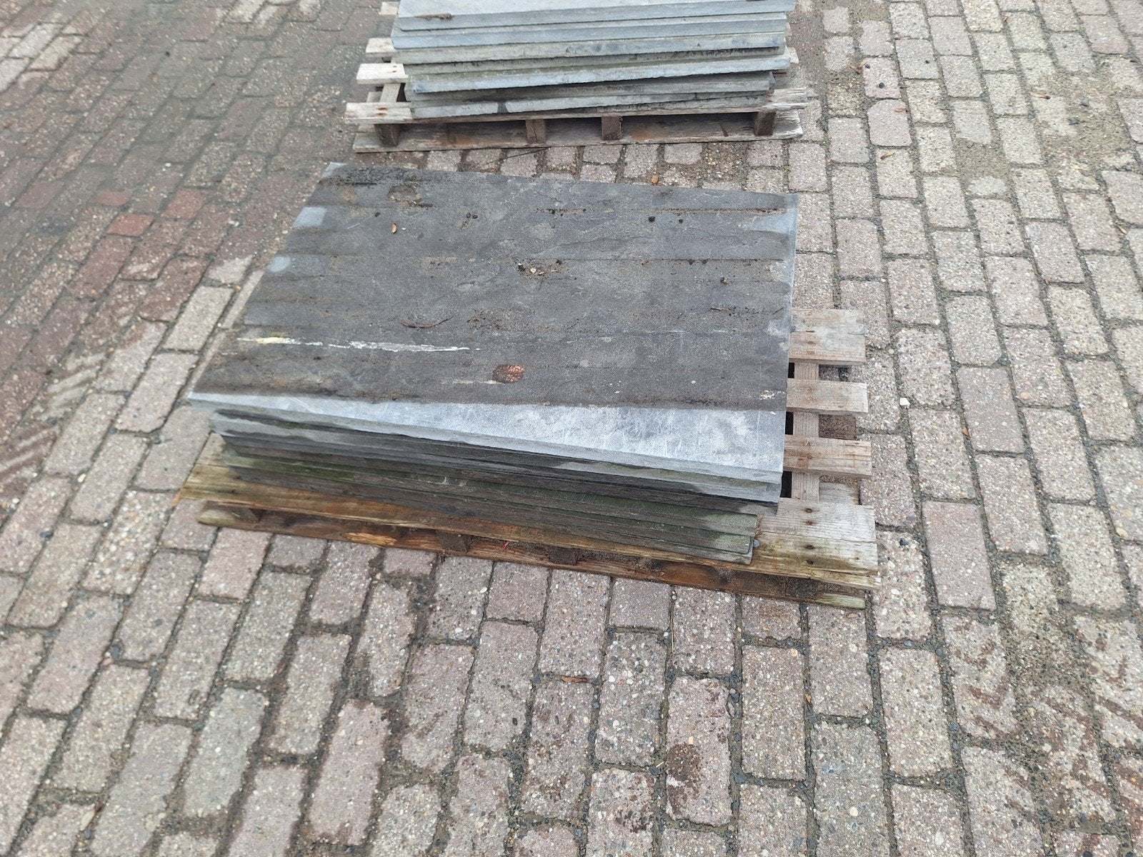 Natuursteen tegels 90x60x3 cm - 17 stuks, Ophalen, Gebruikt, 5 tot 10 m², Natuursteen