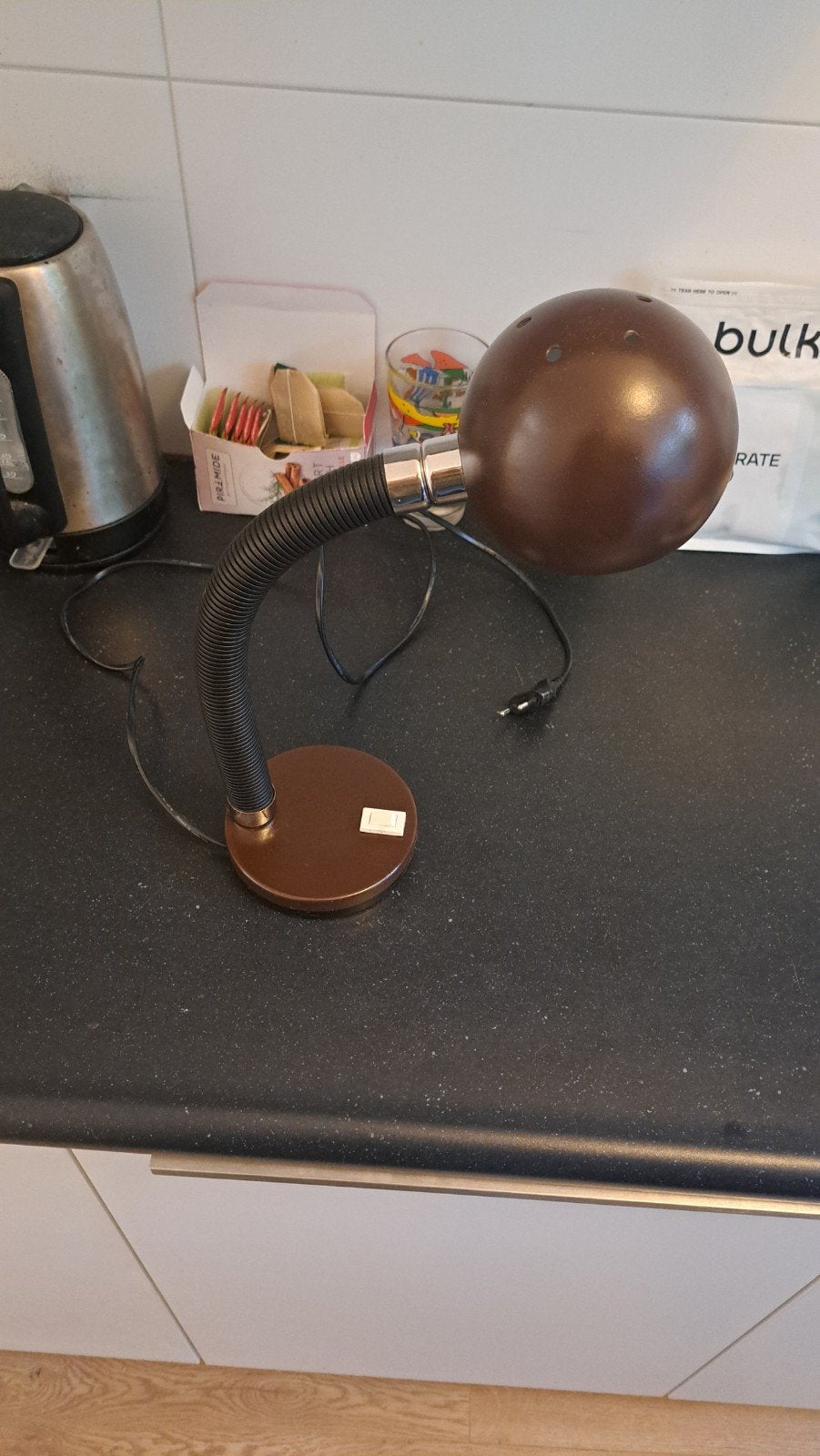Vintage nachtkastje lamp, Ophalen, Gebruikt