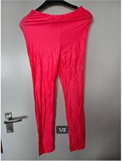 Disco, flower Power Roze lange broek mt S / M, Maat 38/40 (M), Carnaval, Nieuw, Ophalen of Verzenden